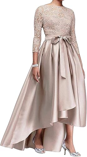 Miniatura 4 de Vestido formal de noche de encaje para madre de la novia, manga 34, talla grande, para boda, invitados de novio