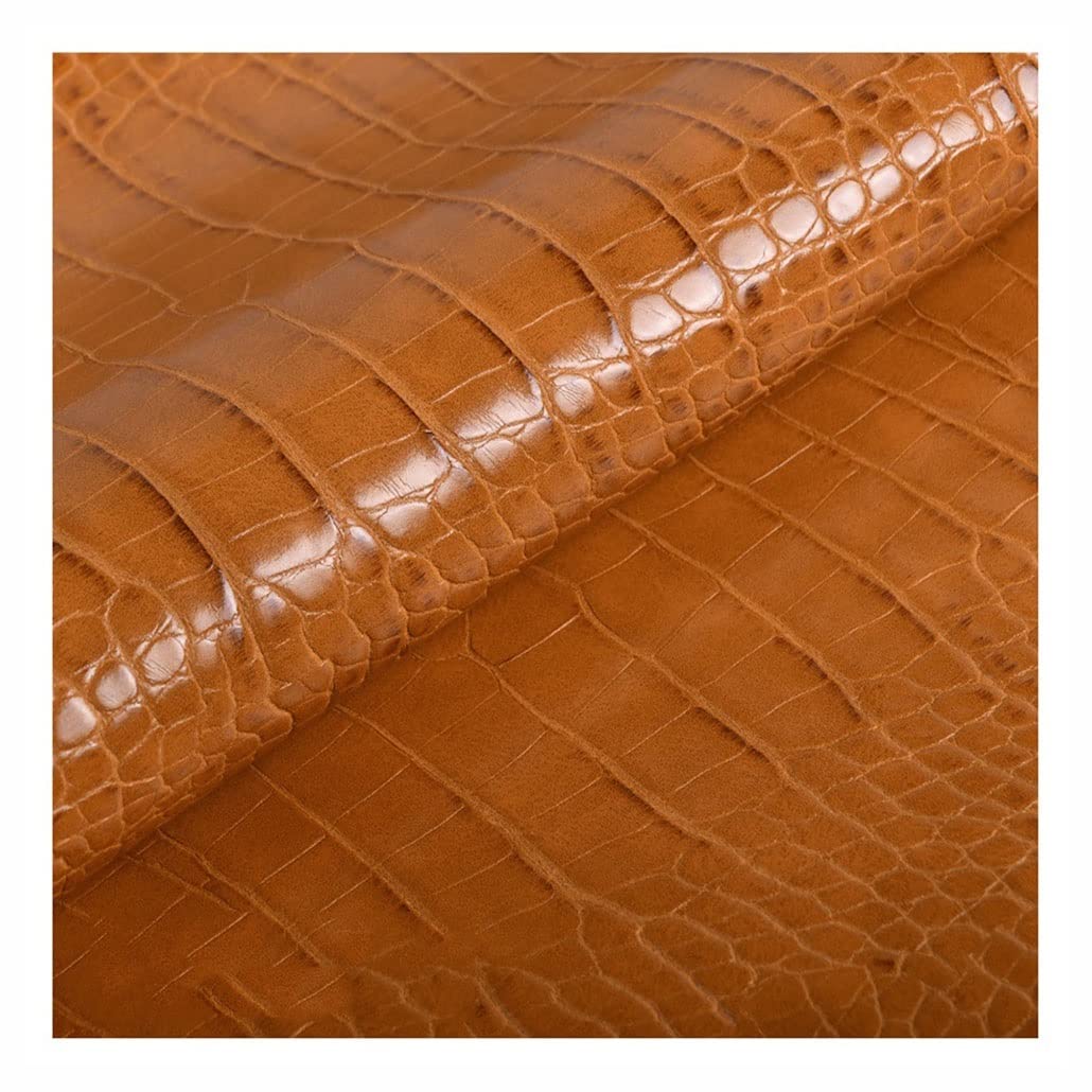 Generic Skóra Pu,Skóra Syntetyczna Pu Sztuczna Skóra Wzór Tapicerka Tkanina Do Pokrycia Fotela Sofa, Diy Crafts/Pomarańczowy 10M/W38Cm