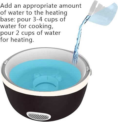 Miniatura 5 de Fiambrera eléctrica portátil, 3 capas 2L calefacción eléctrica Bento Fiambrera de almacenamiento de alimentos contenedor de cocina arrocera, 110V