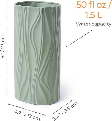 Miniatura 3 de Florero de cerámica (verde)