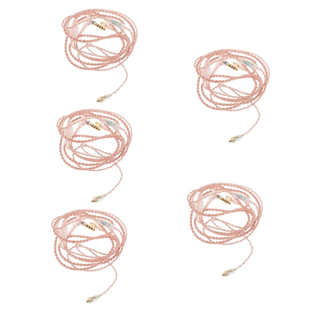 PartyKindom 5st -steckkabel Steuerkabel Für Kopfhörer Kopfhörer-zubehör Headset-kabel anschlusskabel Headset Modekabel -audiokabel Mit Weizen Metall Gebogene Einführung