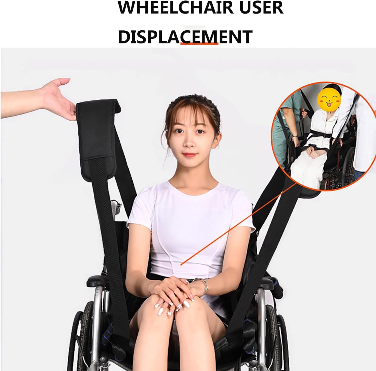 Cinturón de Transferencia de Pacientes, arnés de elevación para Inodoro Multiusos, arnés para máquina de Transferencia con diseño de Doble asa, cojín de Asiento de Transferencia Impermeable y GRU