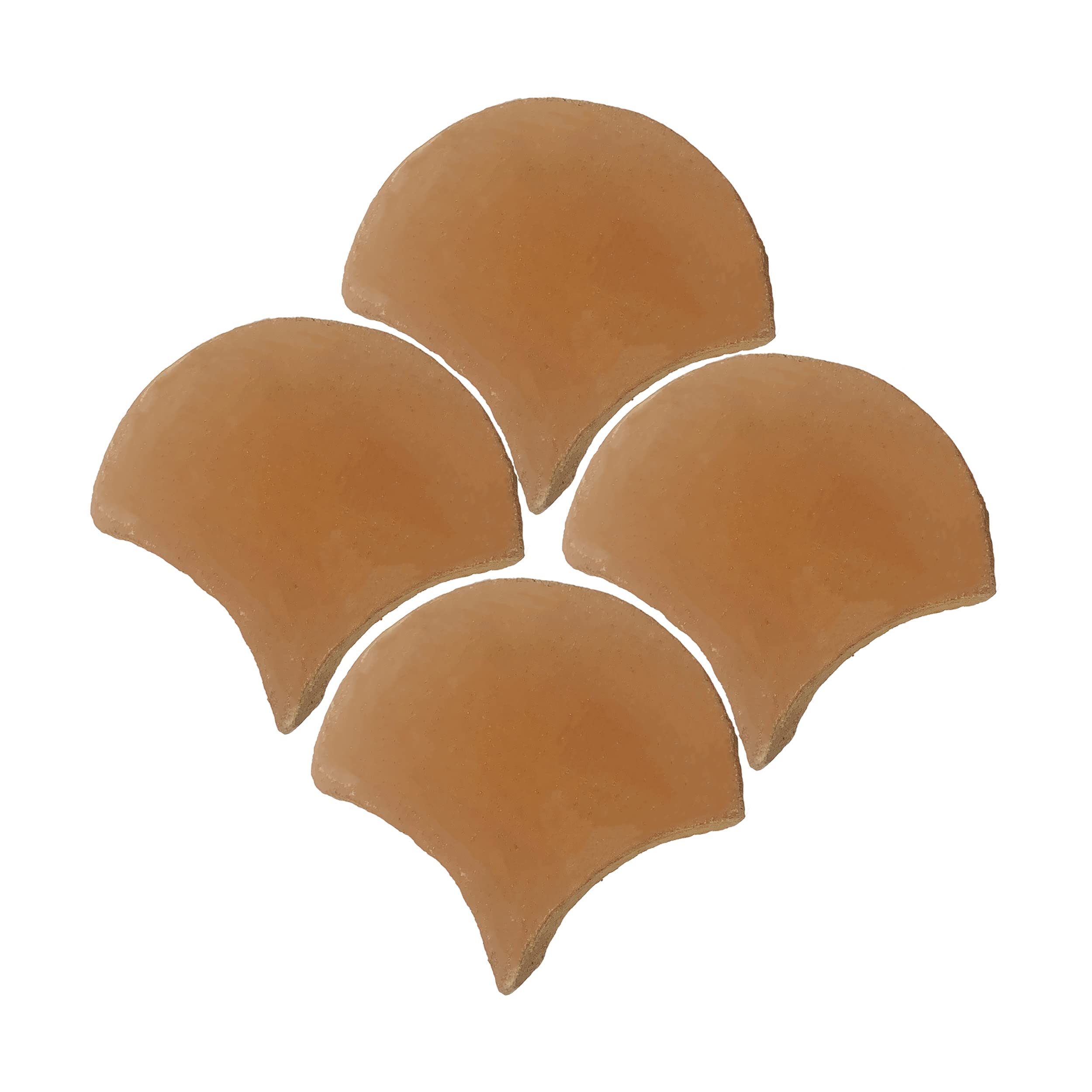 Moroccan Mosaic & Tile House, Natural Terracotta Fish Scale, 7"x7"x3/4"