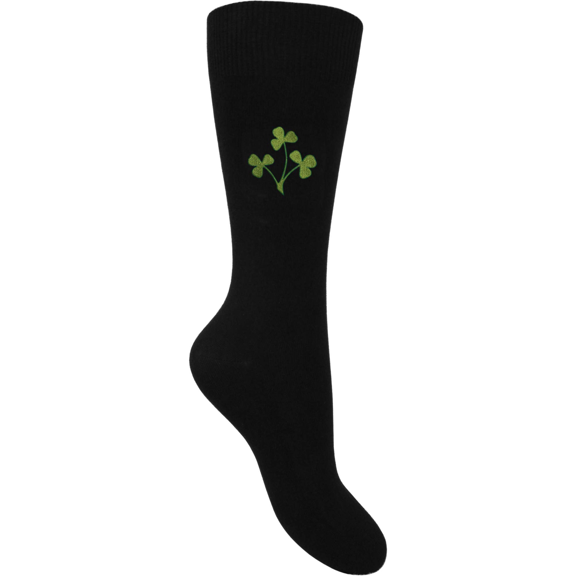 Teddyts Men's Green Embroidery Ireland Rugby Embroidered Irish Shamrock Socks Black (Uk 6-11, )