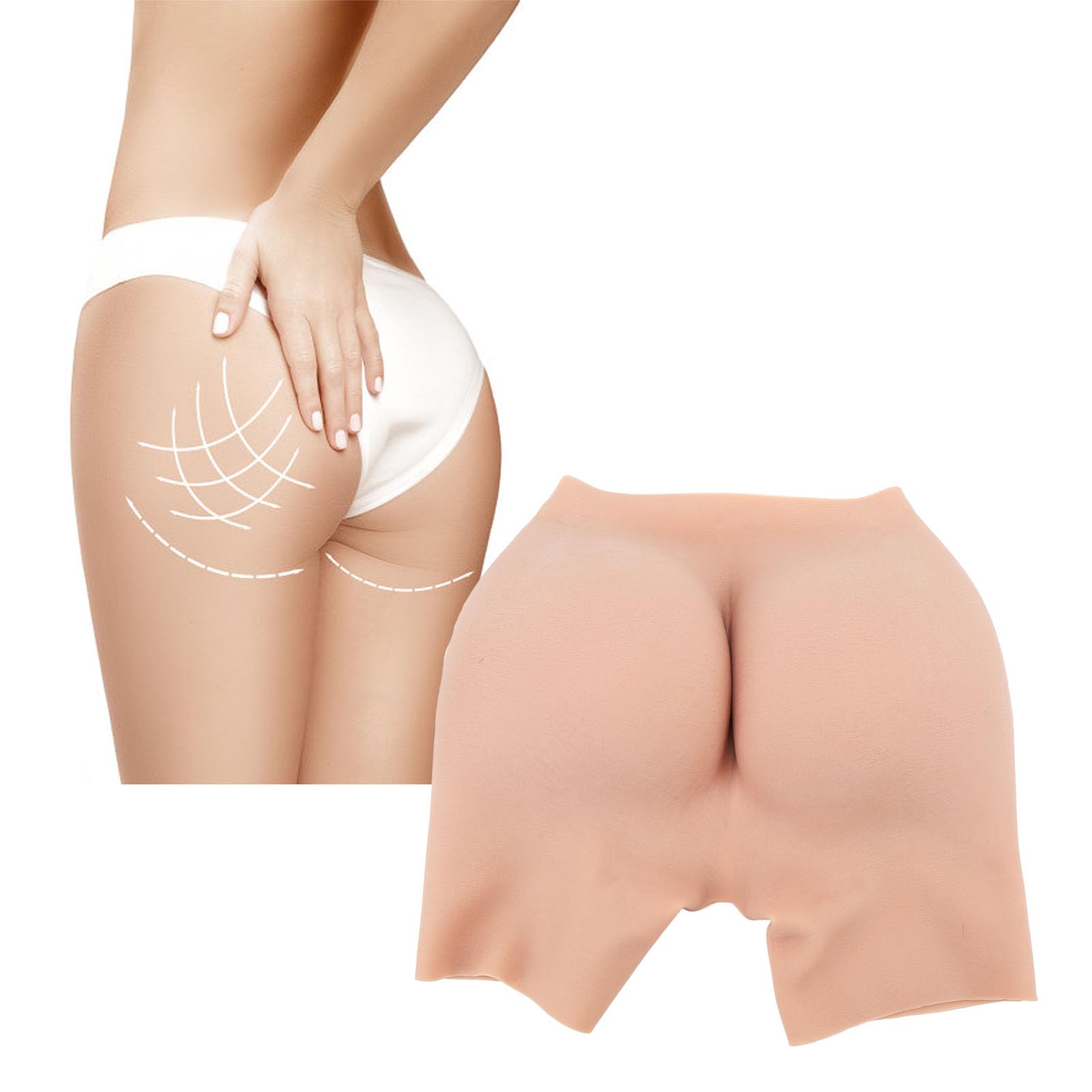 Realistische Silikon Fake Ass Höschen Butt Shaper Control Unterwäsche Gepolsterte Enhancer Shapewear Für Transgender Cosplay (M1)