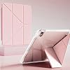 Coverzone iPad 11.Nesil A16 11inç10.Nesil 10.9inç ile uyumlu Kalem Koyma Bölmeli Ultra Koruma Antişok Yatay Dikey Şekillerde Stand seçeneği Uyku Modlu New Attractive Smart Cover Kılıf Pembe