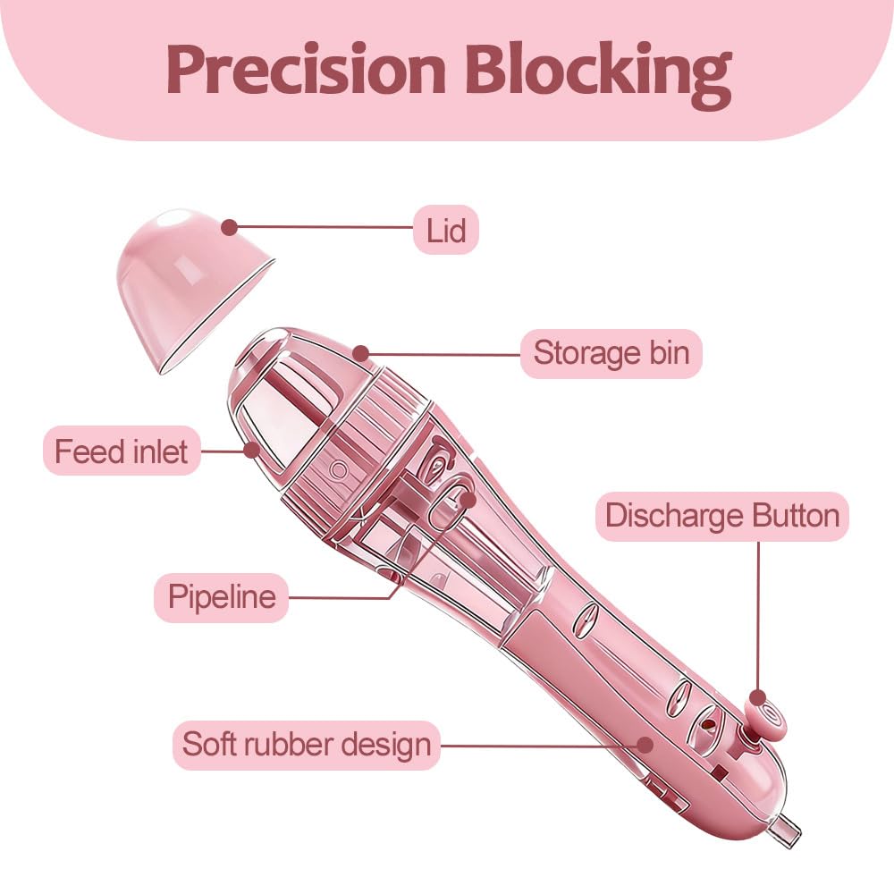 Bügelperlen Stift 2,6 mm, 2 Stück Mini Fuse Beads Pen, Drückautomatik für 2,6 mm Perlen, Ergonomischer Perlenstift für DIY Pixel Bilder, Schmelzperlen Werkzeug