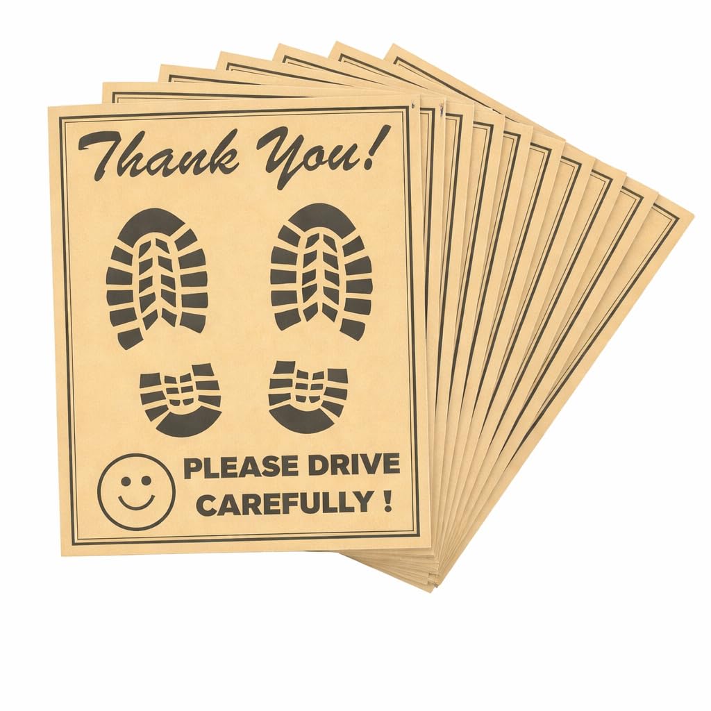 HR Disposable Paper Foot Mat, (Pack of 100 Sheets) Large Size, Universal Size for All Car,Bus,Van,Truck,Crew Cab,Trailer,SUV,Scooter,Car Paper Interior Automotive Mats Brown 17 x 21 cm