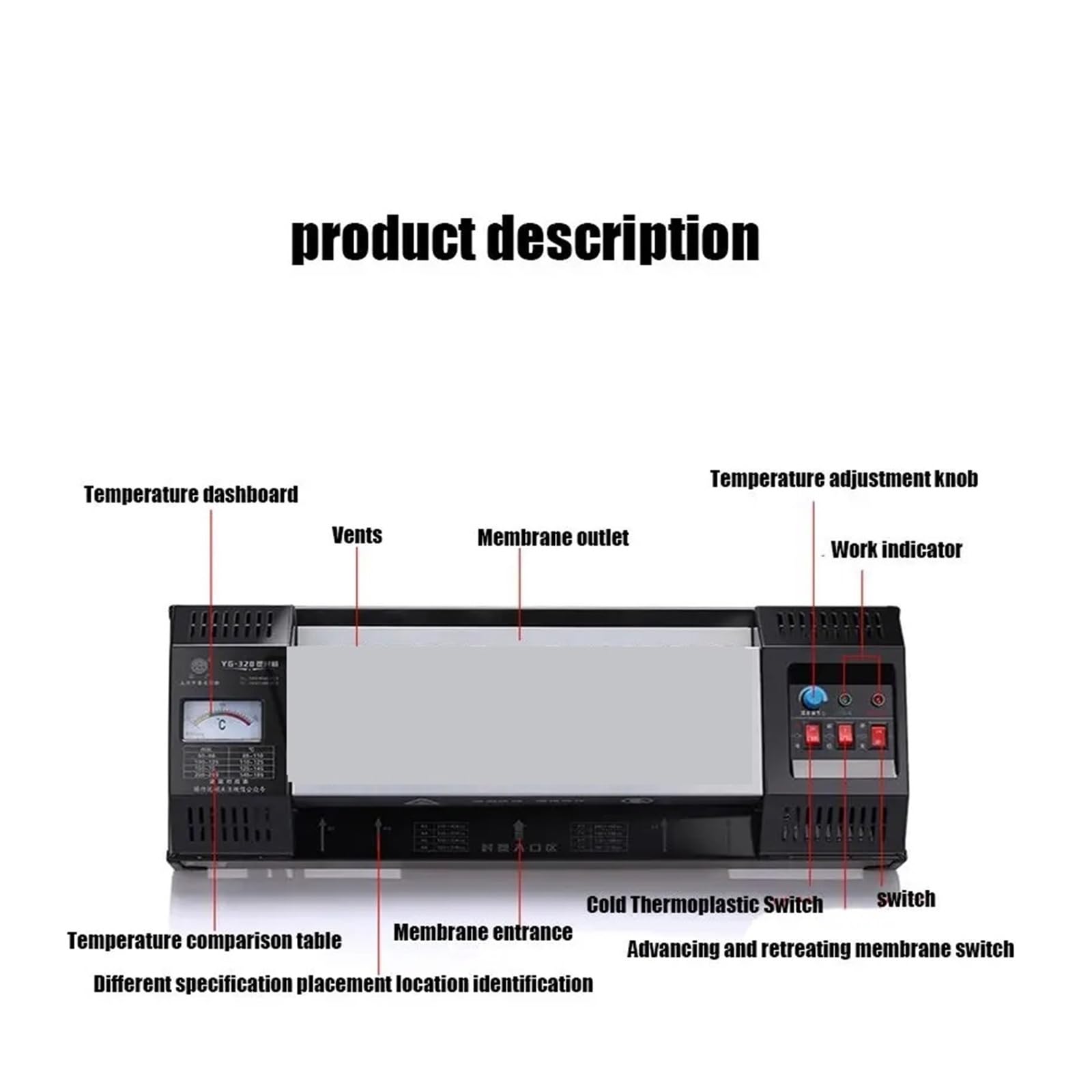 YG-320 Macchina for imballaggio in plastica for ufficio professionale Macchina for laminazione A3/A4 Macchina for laminazione di imballaggi in plastica for foto Per ufficio, scuola