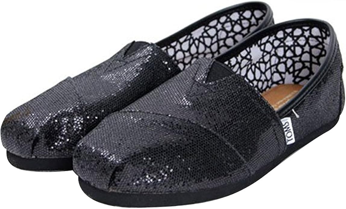 toms black glitter