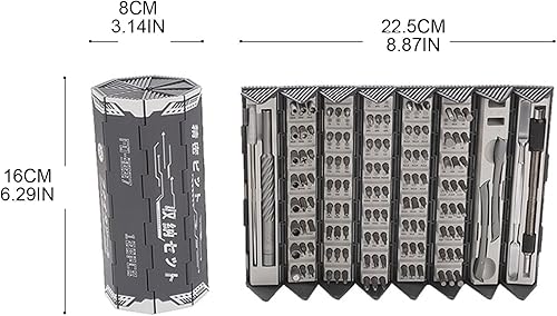 Miniatura 3 de Juego de destornilladores universales 128 en 1 con 120 bits Kits de herramientas de reparación magnética para teléfono móvil, computadora portátil,