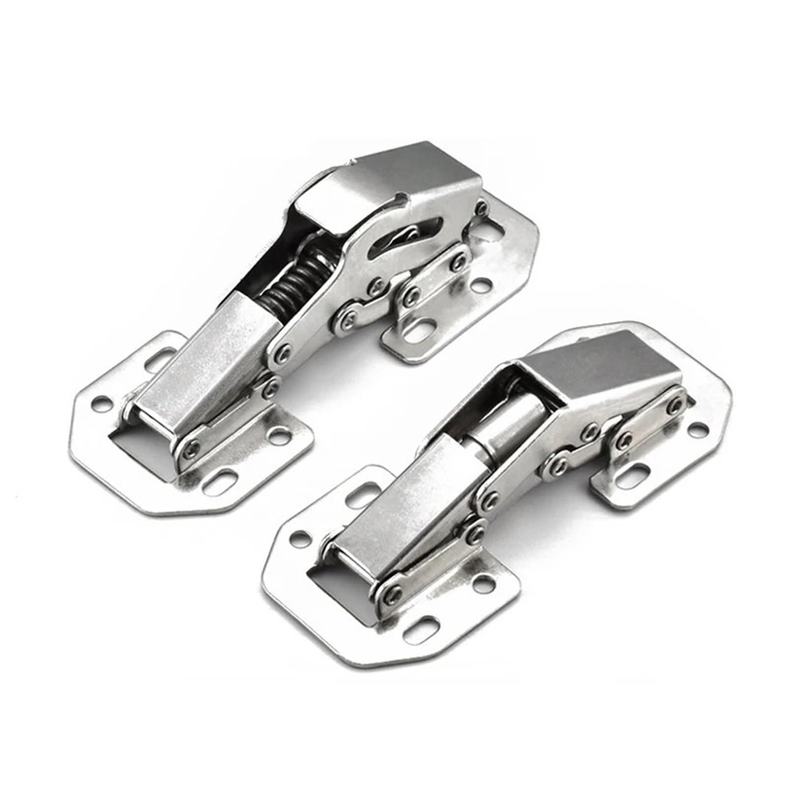 PWQBABJWL Furniture Hinges 90 Degree No-Drilling Hole Cabinet Hinge Spring Soft Close Cupboard Door Hardware with Screws 10Pcs