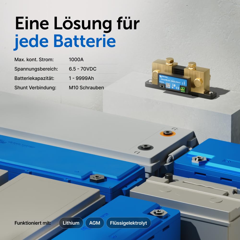 Victron Energy SmartShunt 1000 Amp Batteriewächter (Bluetooth)