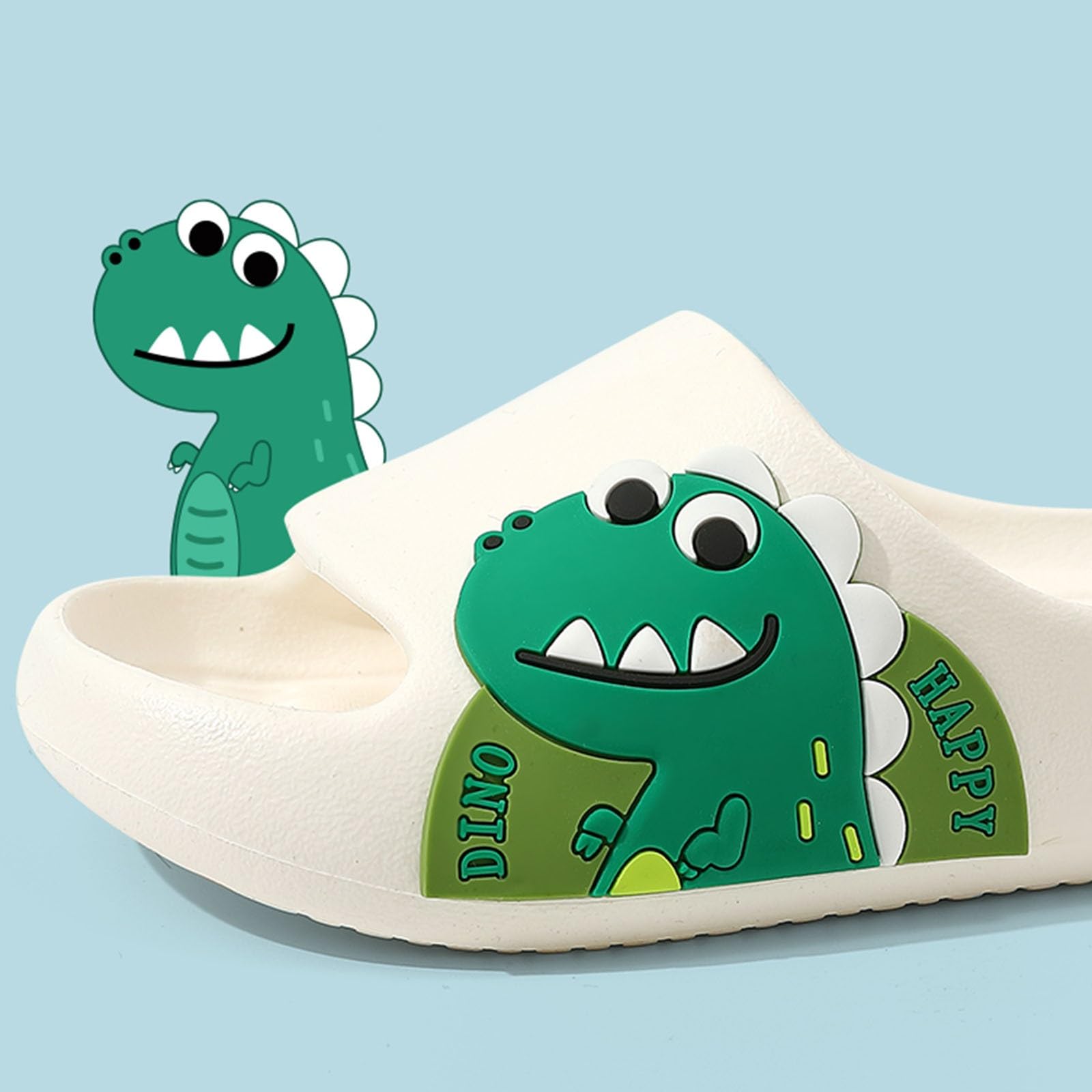 RXZCHH Zapatillas de Verano para niñas y niños, para Interiores y Exteriores, con Estampado de Dinosaurios, Astronauta de Dibujos Animados, cómodas, Ligeras, Informales, para niños de 4 a 11 años
