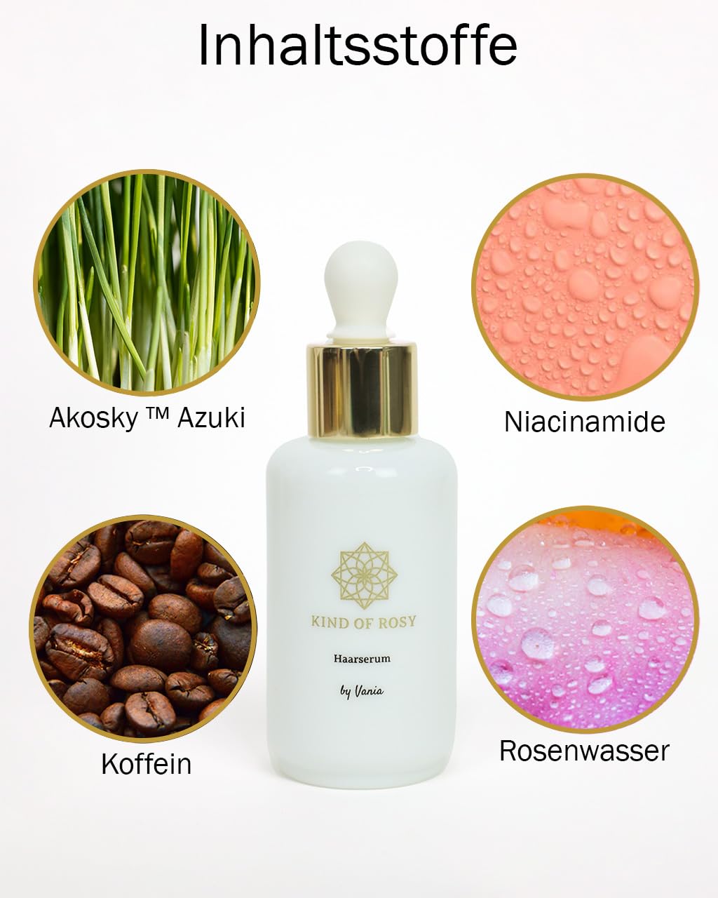 Haarserum für Fülle & Wachstum - Vegan & 100% natürlich, Klinisch Erprobter Wirkstoff mit Koffein, 50 ml - Stimuliert Haarwachstum, Reduziert Haarausfall, Dermatologisch Getestet