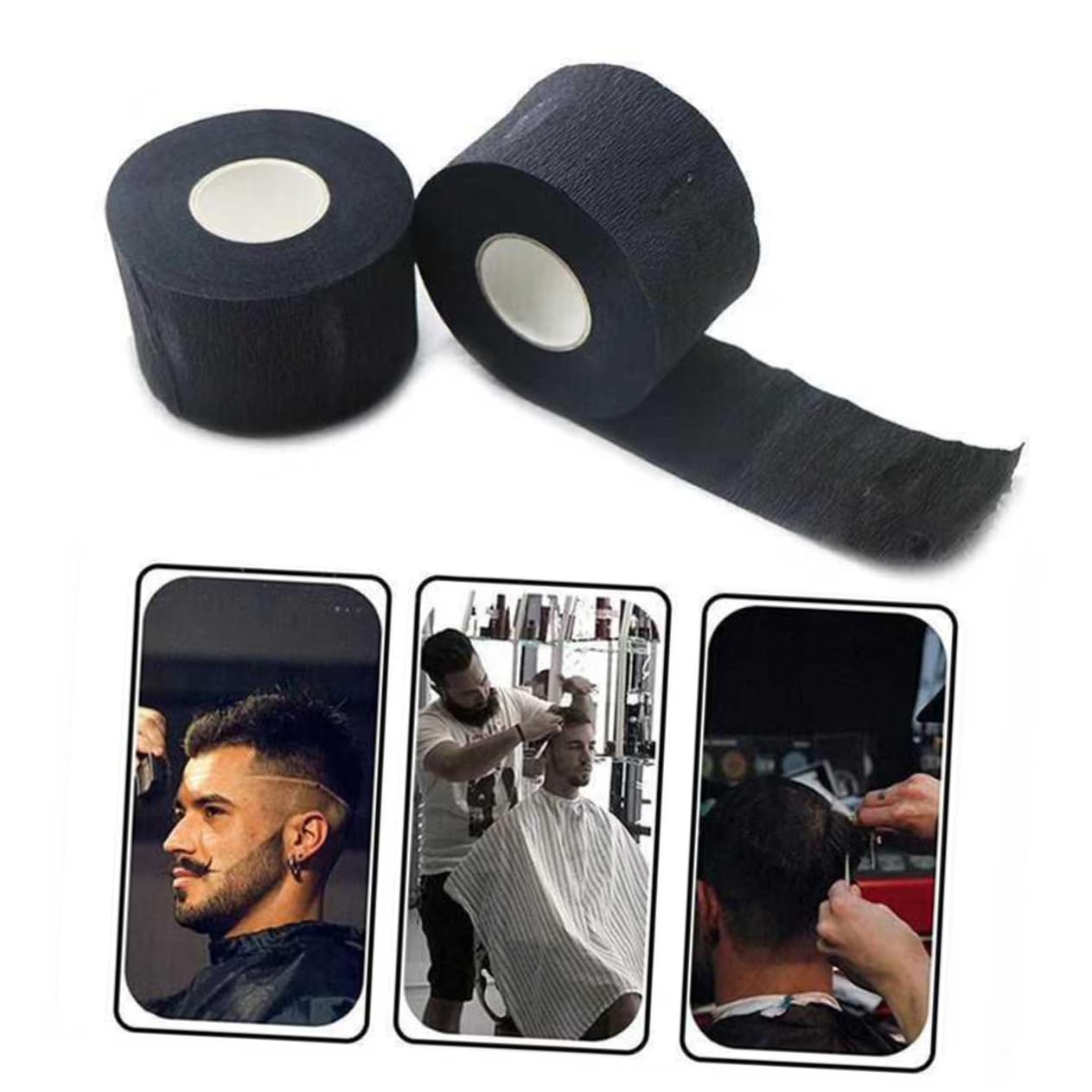 Healeved Hair Styling Kit Barber Neck Duster Paper Collars 5 Rolls Disposable Neck Strip