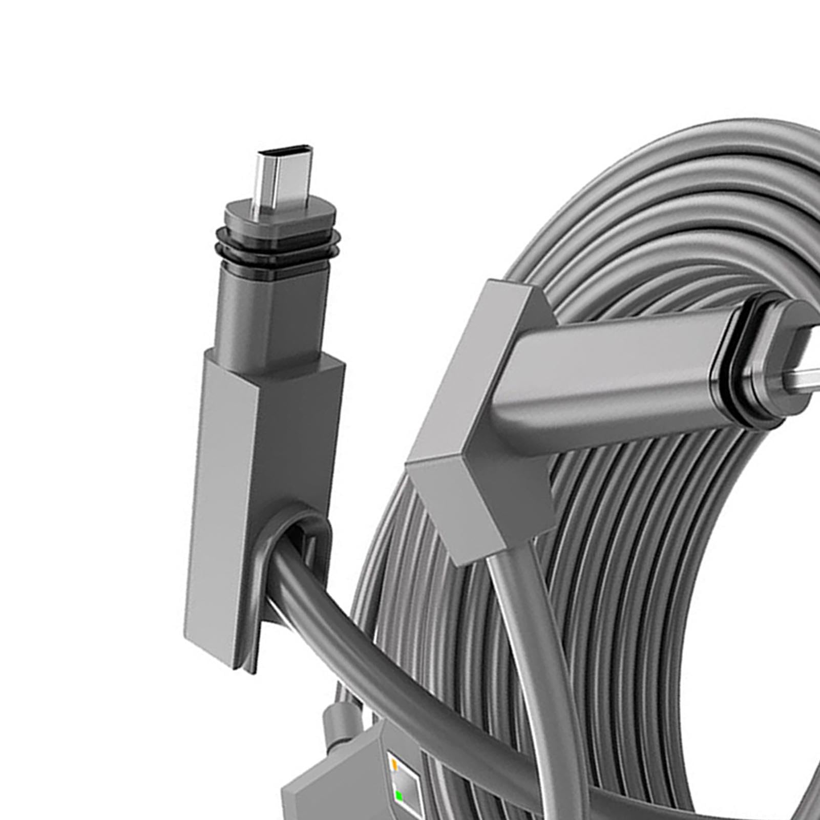 Fafeicy Câble Satellite Extérieur de 30 Pieds avec Port Ethernet, Cordon de Remplacement 2 en 1 étanche IP68 pour Antenne Parabolique GEN2/V2