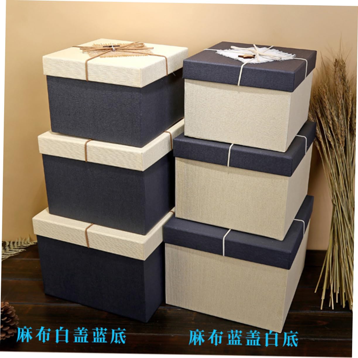 COLLBATH 1stück Quadratische Geschenkverpackung Box Für Kleidung Schals Und Bücher Pappschachtel Mit Band Für Geburtstagsgeschenke Handgefertigte Geschenkverpackung