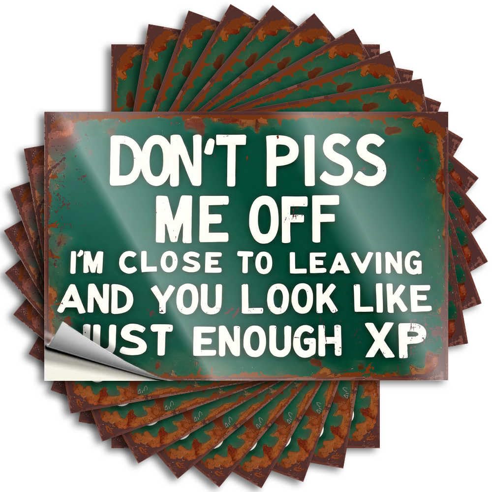 Necessities Cover Decals | Annoy Me At Your Own Risk Crazy for Student Decor(6X9CM)