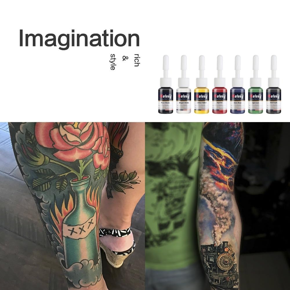 Kit completo per macchinetta per tatuaggi: set di penne rotative per tatuaggi con alimentatore digitale LCD, macchinetta per tatuaggi a motore professionale, configurazione della cartuccia