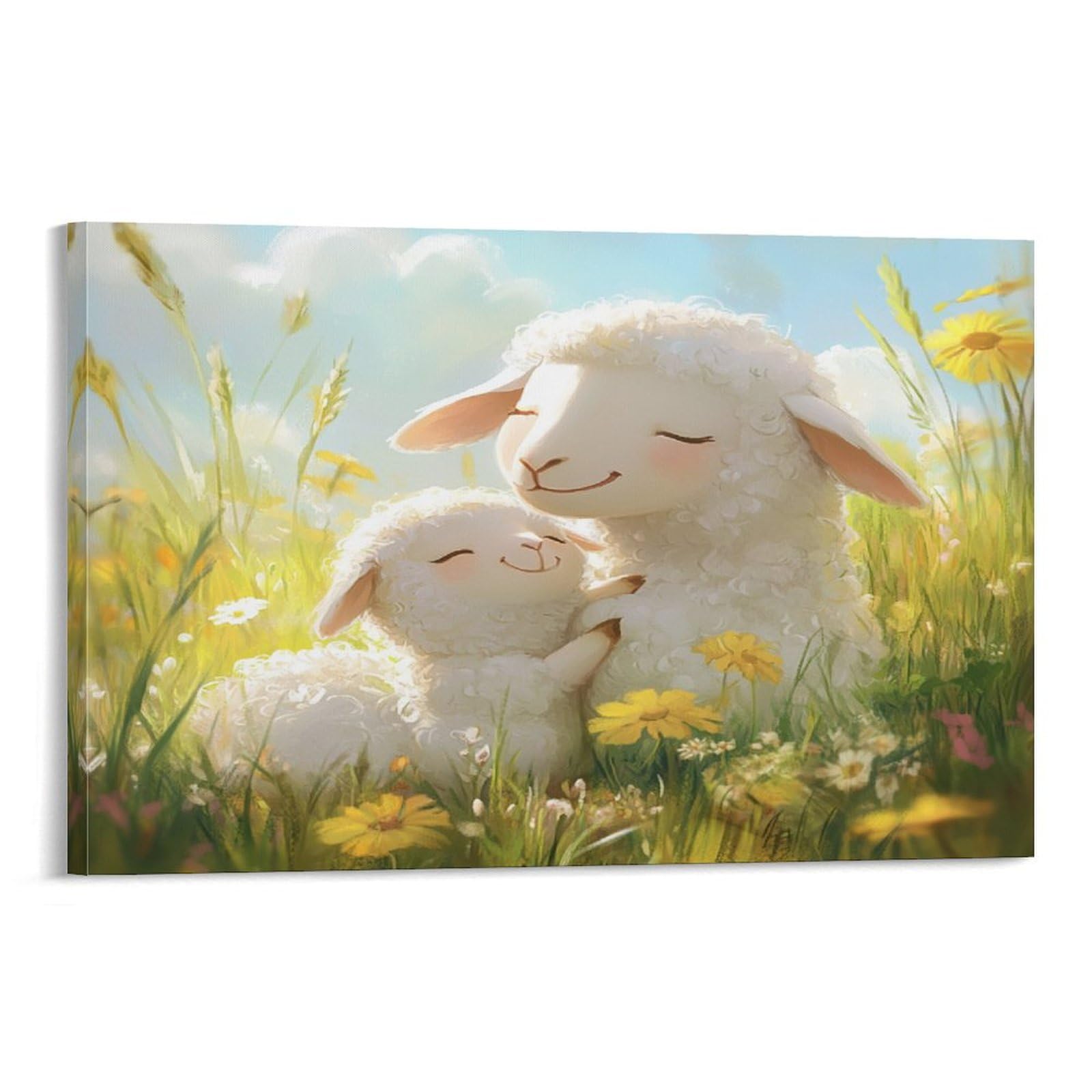 Image sur toile agneau tableau décoration murale douceur pour la maison