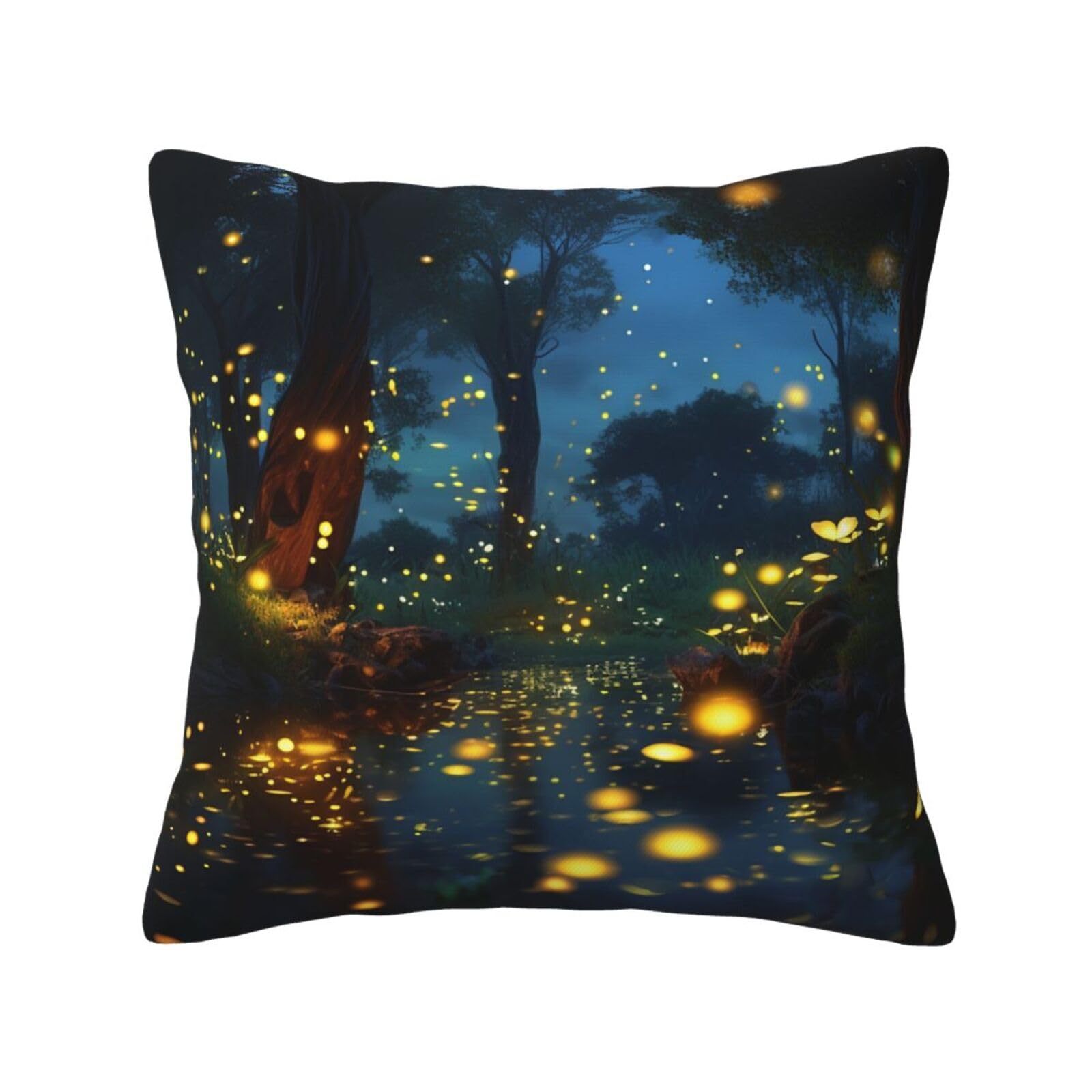 FodPand Fireflies Throw Pillow Covers 20"X20" Super Soft Cozy Pillows Case Morden Decorative Cushion Cover for Sofa Couch Bed Home Decor