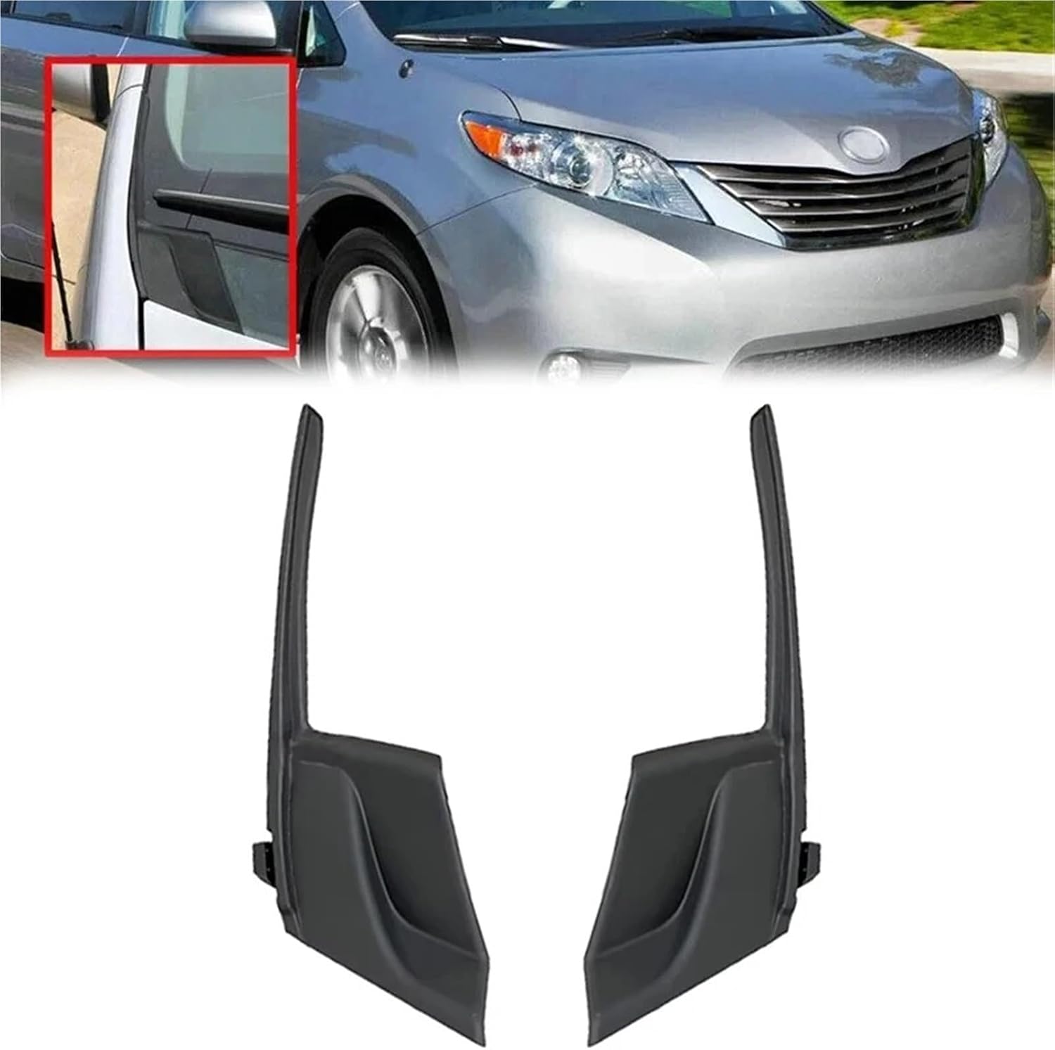 for Toyota for Sienna 2011 2012 2013 2014 2015 2016 2017 2018 2019 2020 Front Windshield Wiper Cover 53867-08020 53866-08020(Only 1 Left)