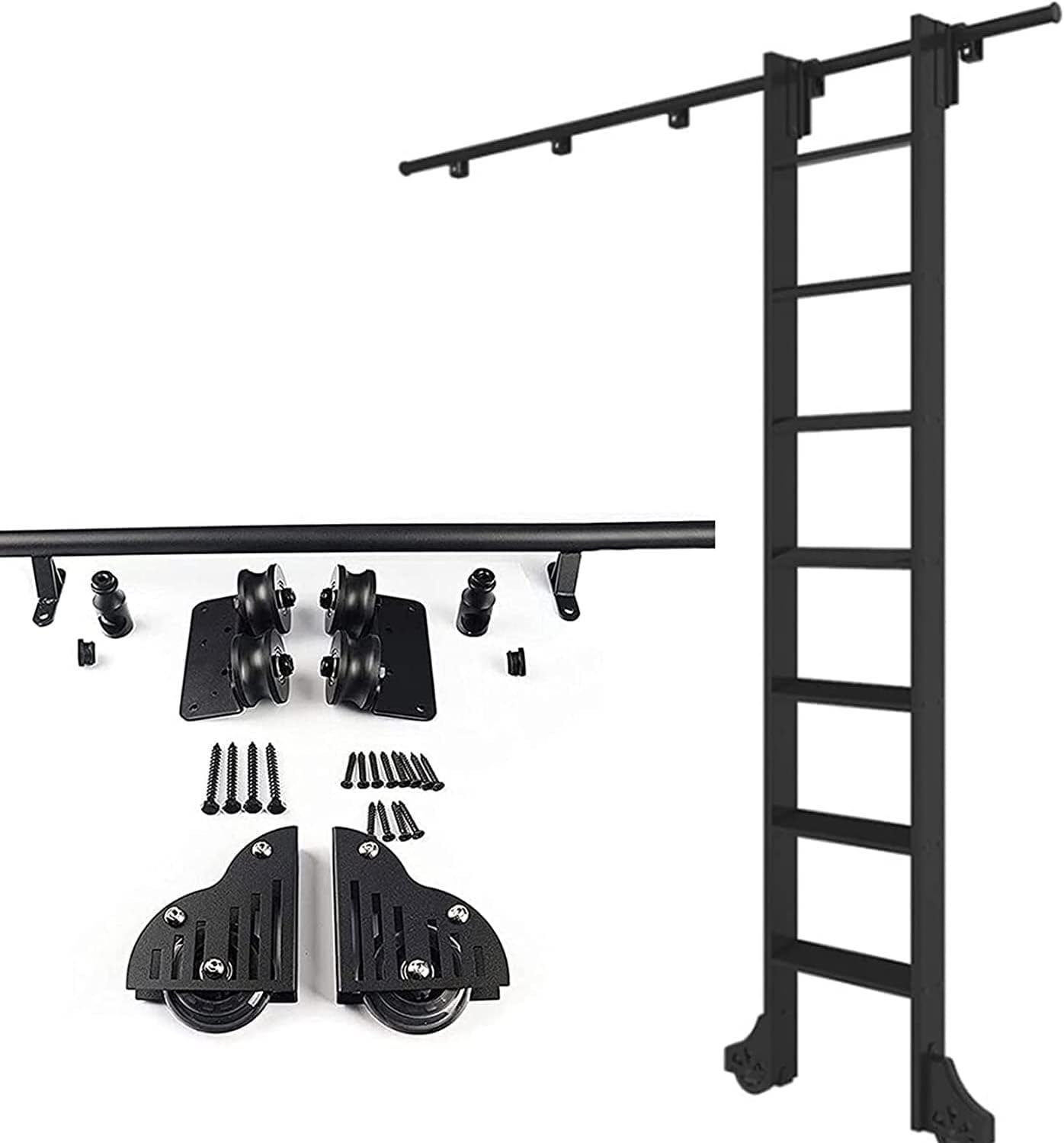 Kit rail pour échelle coulissante de bibliothèque 100cm