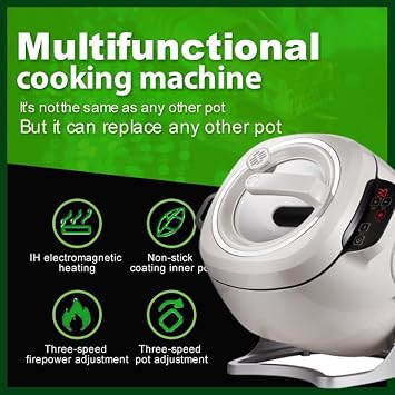 Robot De Cocina, Ai Cooking Machine Kitchen Robot Cooker, Drum Type Food Processor with Smart Touch Screen, for Cooking