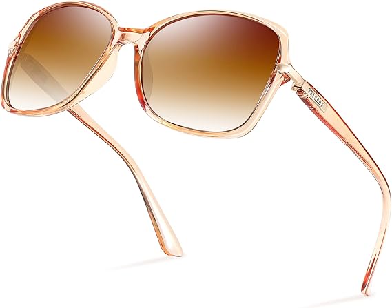 Amazon Co Jp Feisedy サングラス レディース Uvカット おしゃれ 偏光 小顔 Uv スポーツ 偏光レンズ 大きめ 軽量 紫外線カット 40代 運転 B2760 ファッション