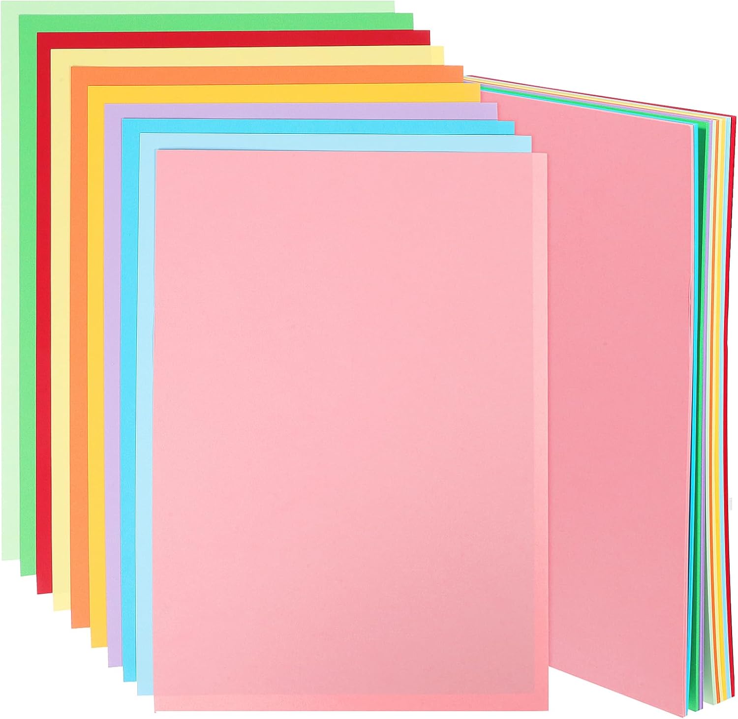 LALAFINA 100 Sheets Colored Cardstock Paper a4 Construction Paper Printer Card Stock for Crafting, Christmas Diy Card Making, Scrapbooking