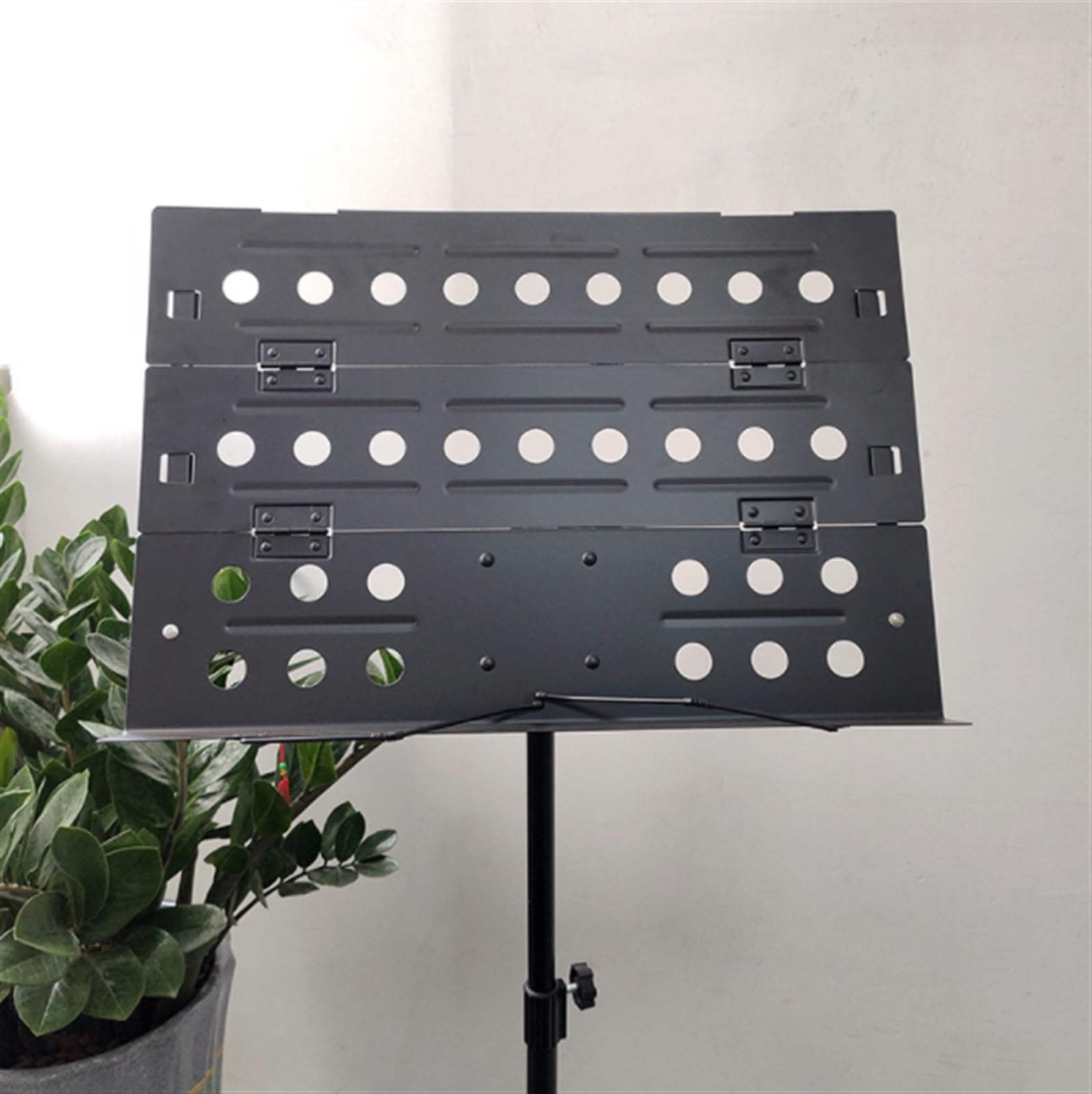 Notenständer Tragbarer Notenständer, Zusammenklappbarer Notenständer, Verstellbare Stativbasis, Tragbarer Podiumständer Music Stand