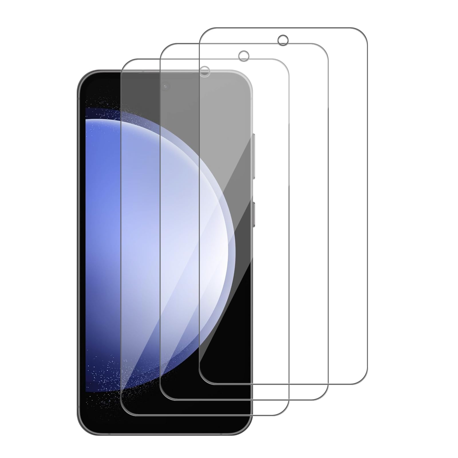 3-pak do Samsung (Galaxy S23 FE) [tylko model FE] osłona ekranu ze szkła hartowanego, odporna na zarysowania, bez pęcherzyków powietrza, przezroczysta HD, twardość 9H, bez pęcherzyków