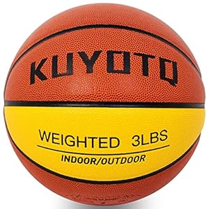 KUYOTQ 3lbs 29.5" Weighted Basketball Composite Indoor Outdoor Heavy Trainer Basketball for Improving Ball Handling Dribbling Passing and Rebounding Skill (deflated, Size 7) product image