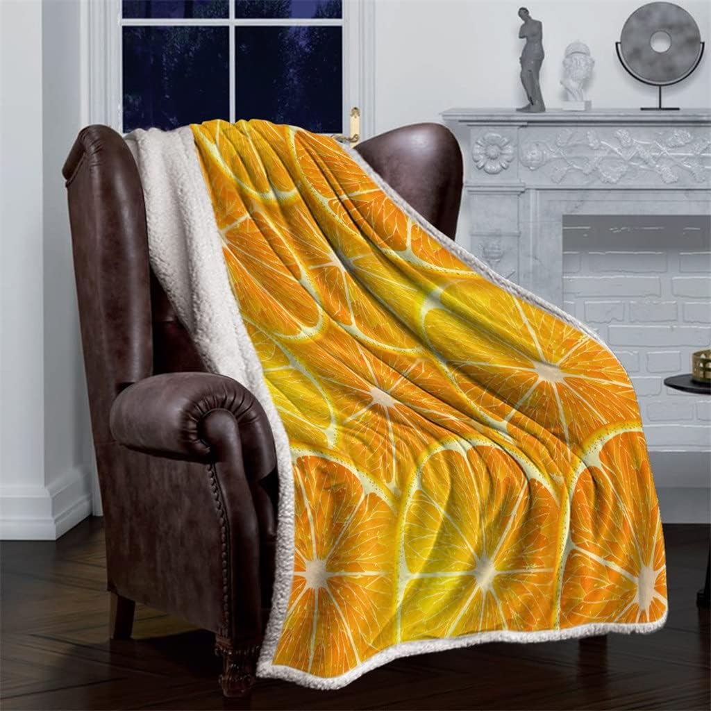 Fruit Sherpa Blanket Thick Velvet Flannel Bedspreads Office Nap Throw Sofa Cover Bedding