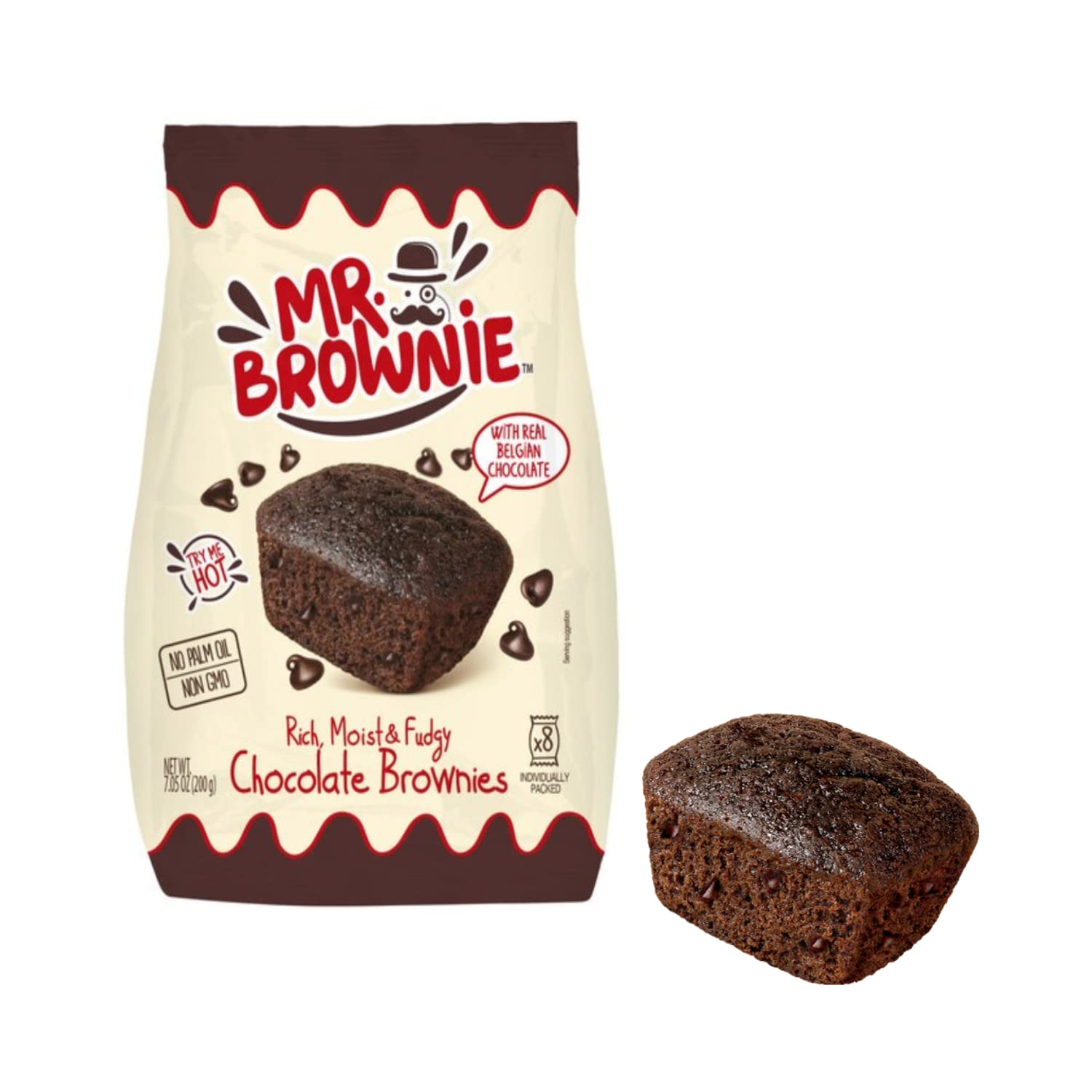 Mr. Brownie con Chocolate Belga, 200g
