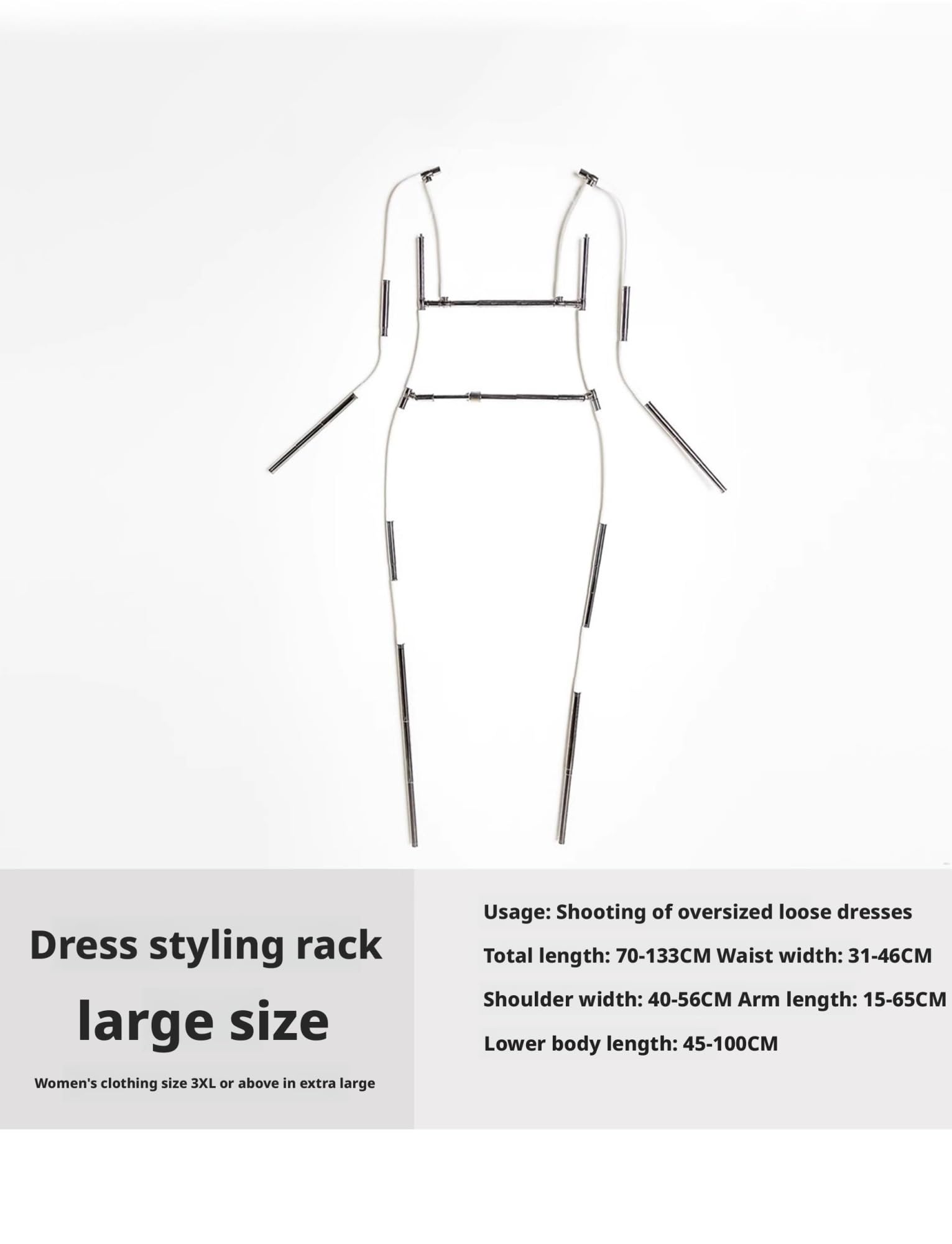 Cintre Mannequin Ajustable - Cintre Invisible pour vêtements, Jupes et présentoirs (Taille Maman) - Idéal pour Les défilés de Mode et la Photographie