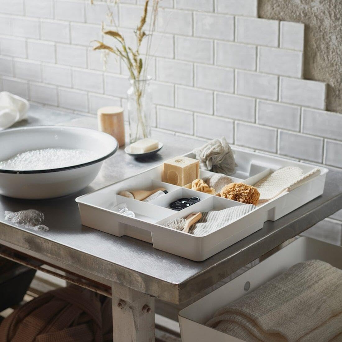 Ikea KUGGIS Insert with 8 compartments, White 2