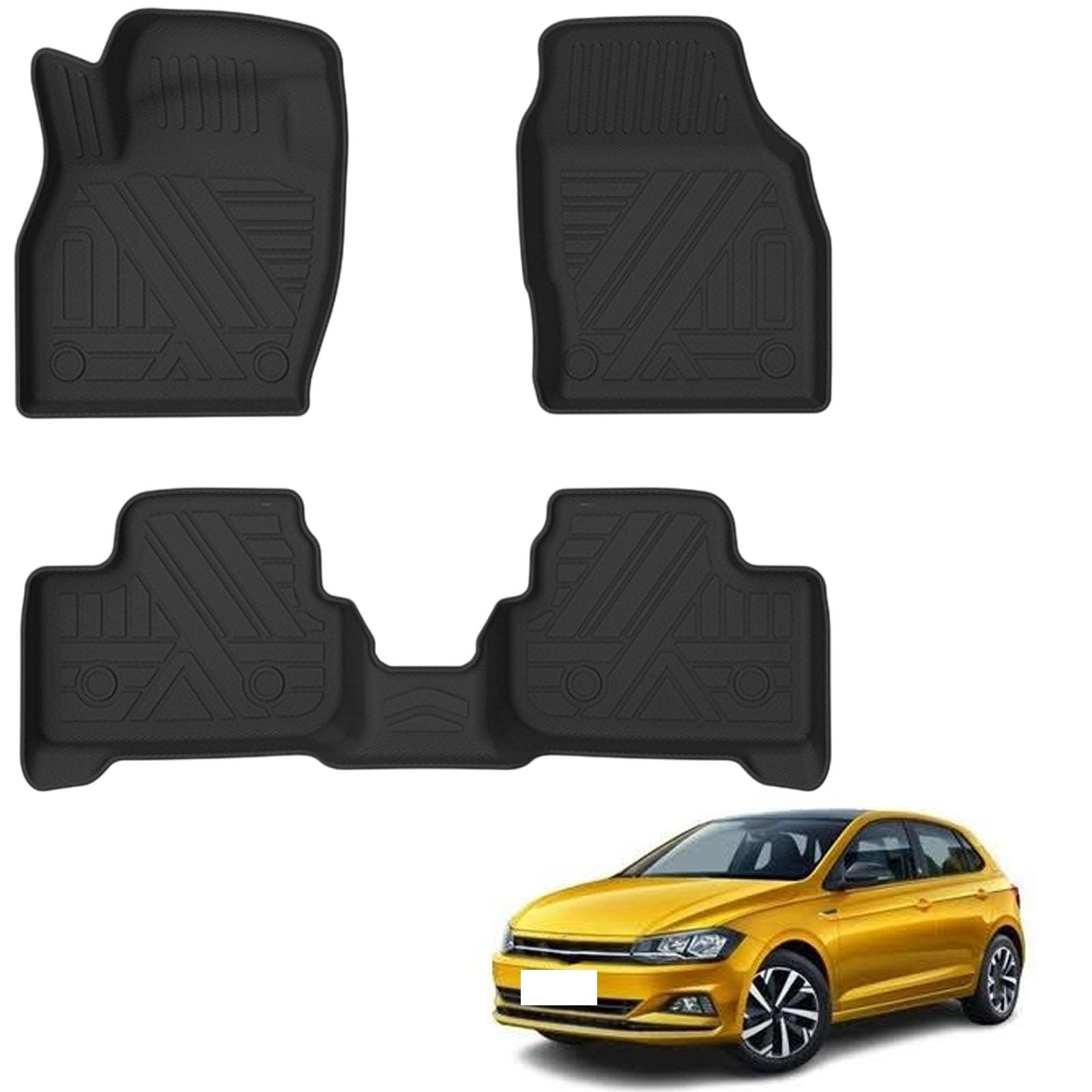 PAPEP Floor Mats for Volkswagen Polo Plus 2019-2024 RHD