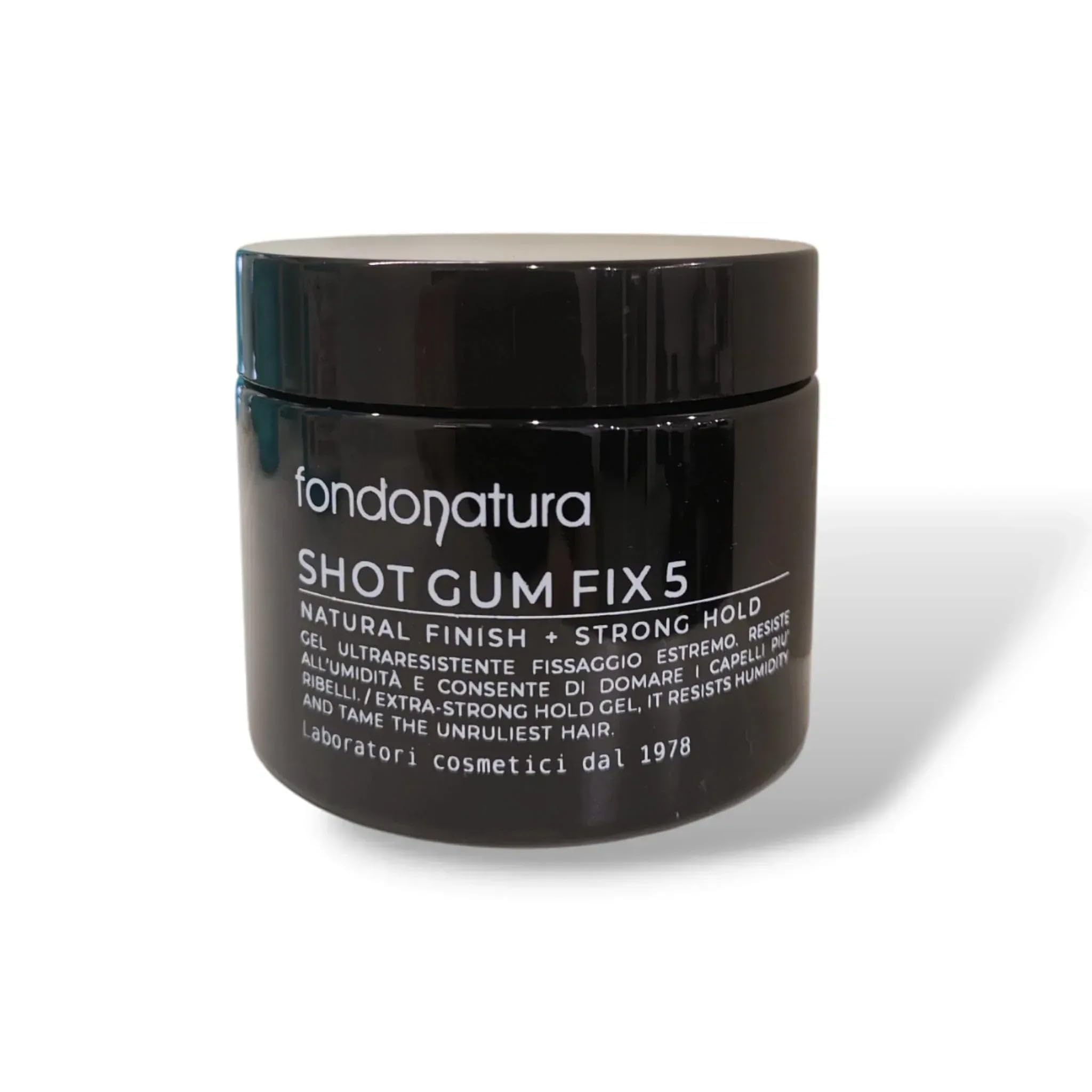 Fondonatura Short Gum Fix 5 – Gel capelli ultra resistente fissaggio estremo 150 ml - gel per capelli tenuta estrema