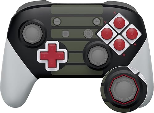 eXtremeRate Classic NES Style Faceplate Backplate Handles Cover, Octagonal Gated Sticks Design DIY Replacement Grip Housing Shell for Nintendo