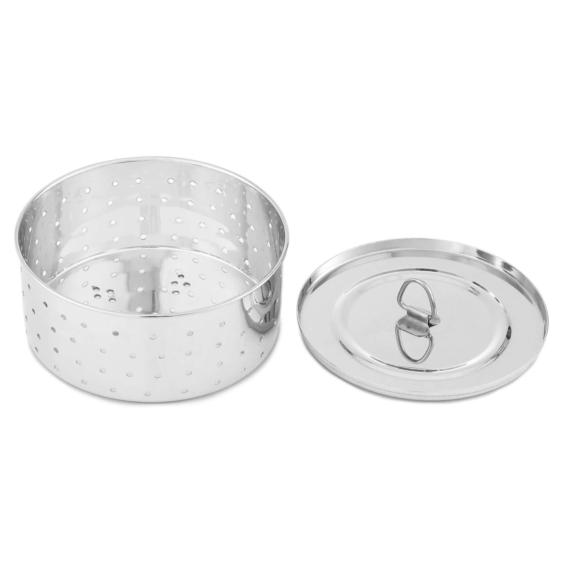 KSJONE Runde Paneer-Maker aus Edelstahl, Form / Sieb, perfekt für die Herstellung von köstlichem Tofu, Edelstahl-Paner-Maker mit oberem Pressdeckel