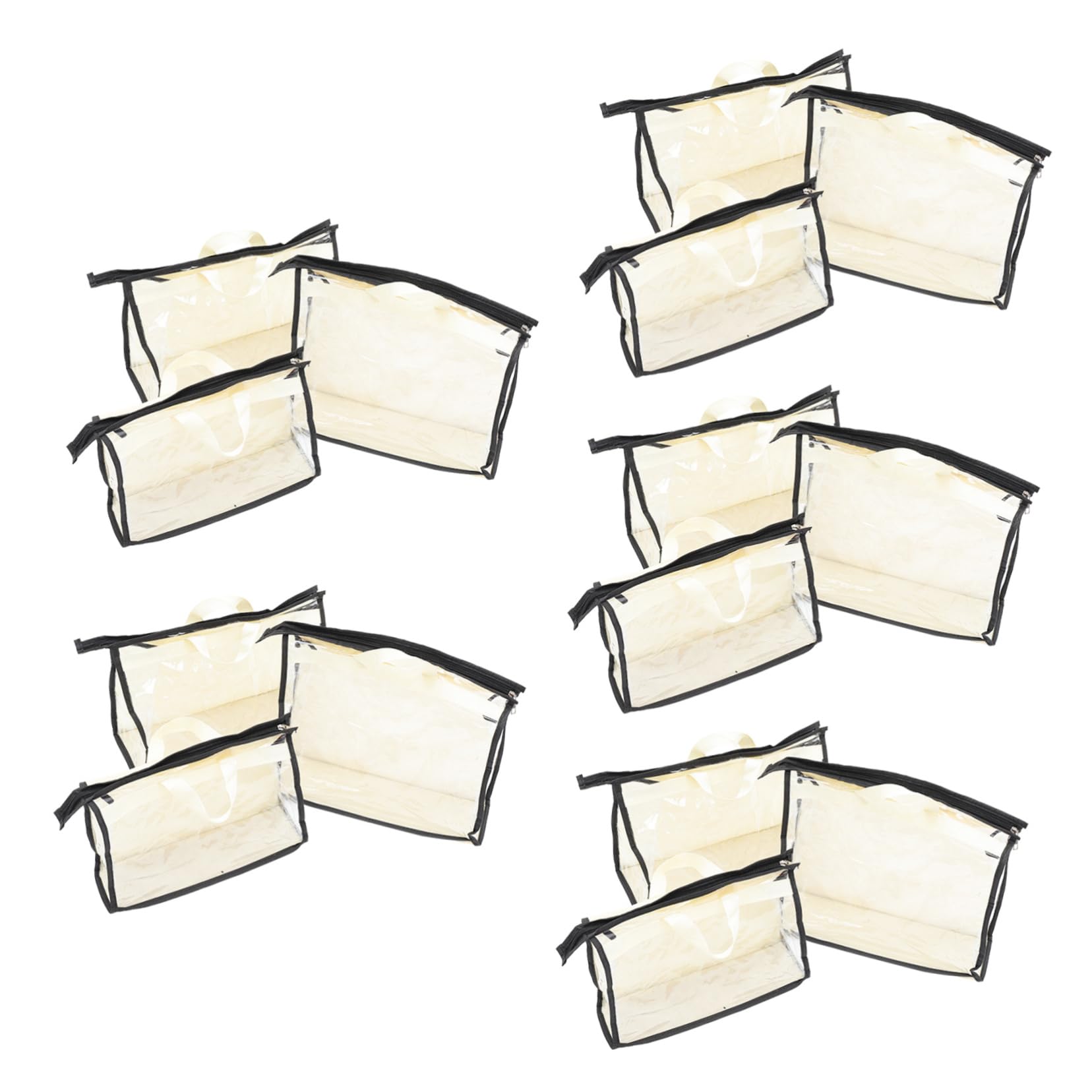 MAGICLULU Organizador Colgante de Bolsos de PVC Transparente 15 Piezas | Armario y Bolsas Colgantes, Diseño Translúcido, Cierre Hermético, Uso en Hogar y Dormitorio