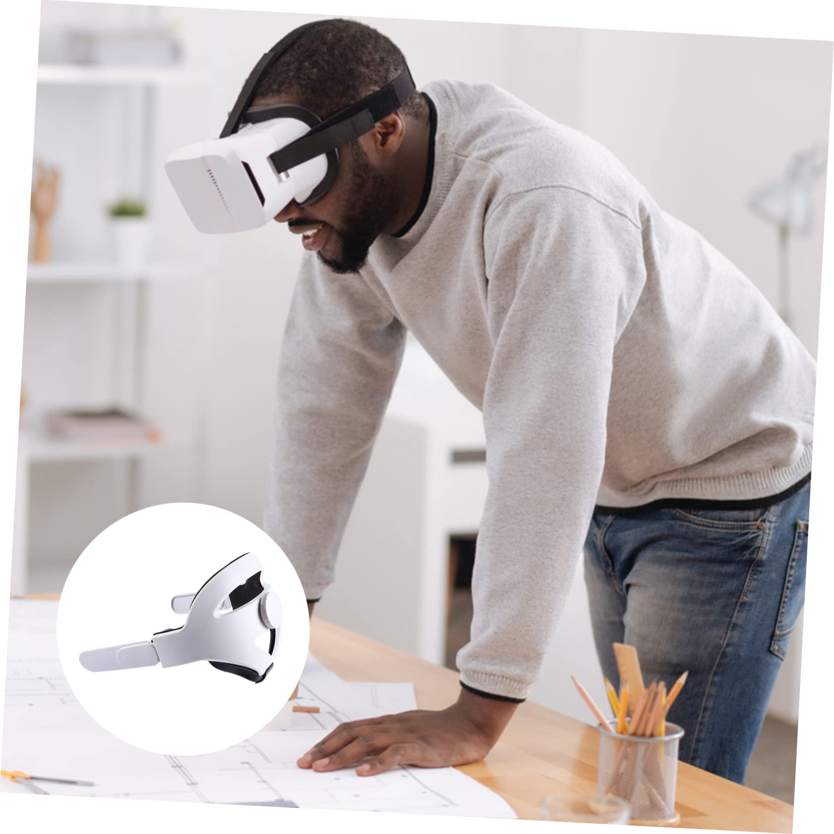 Homoyoyo Sangle De Tête Ajustable pour Casque VR Confort Optimal Répartition De Pression Compatible avec Matériau Durable Anti-Pression