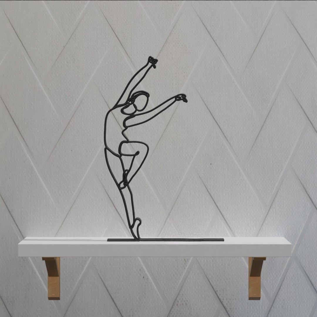 EROTNGO Eye-Catching Ballet Dancer Shelf Statue | Minimalist Home Office Décor | Unique Gift for Women | Stylish Desk and Table Sculpture 1