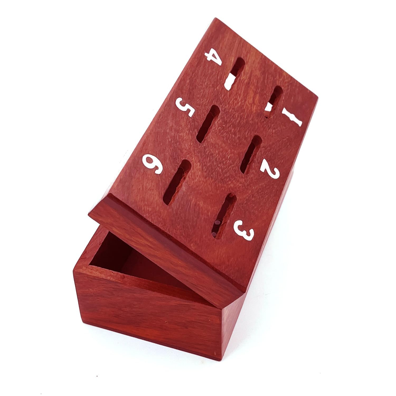 Wooden Dice Coin Game - Includes 1 Dice and 1 Small Wooden Box - Natural Wood - Useful for Board Games, Family Fun, and Night Essentials 3