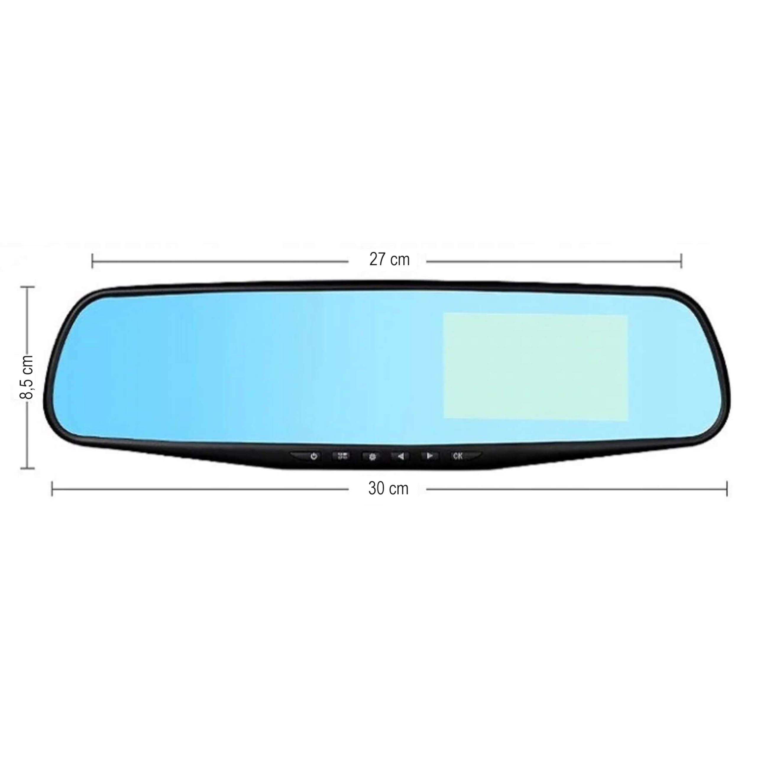 Retoo Caméra embarquée pour voiture, Full HD 1080p, grand angle 170°, écran 4,3", capteur G, détection de mouvement, vision nocturne, enregistrement en boucle, port USB, support miroir, prise en