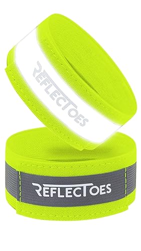 ReflecToes Reflective Bands High Visibility Hi-Vis Straps for Running, Cycling