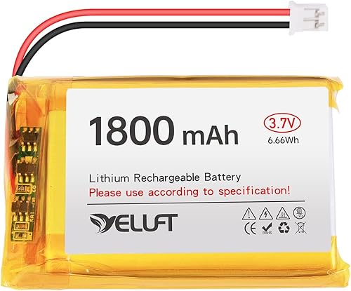1 unids 3.7 V 1800 mAh batería de polímero de litio 1S 103450 baterías recargables con placa protectora y enchufe JST2.0 para dispositivo electrónico
