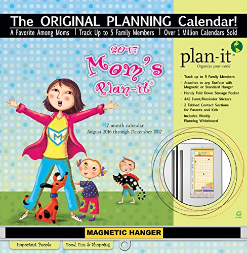 Wells Street by Lang Mom's Plan-It Plus, 17 Month Calendar August 2016-December 2017 (17997009167)